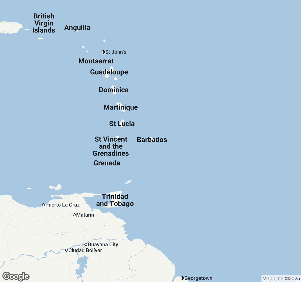 Map of Bridgetown
